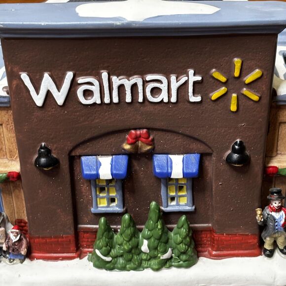 Walmart Village Collection 2018 Christmas Store Ceramic Light Up Decoration 12x7 - Picture 2 of 12